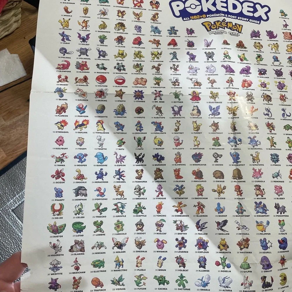 Pokémon diamond and pearl prima Pokédex guide with poster insert.